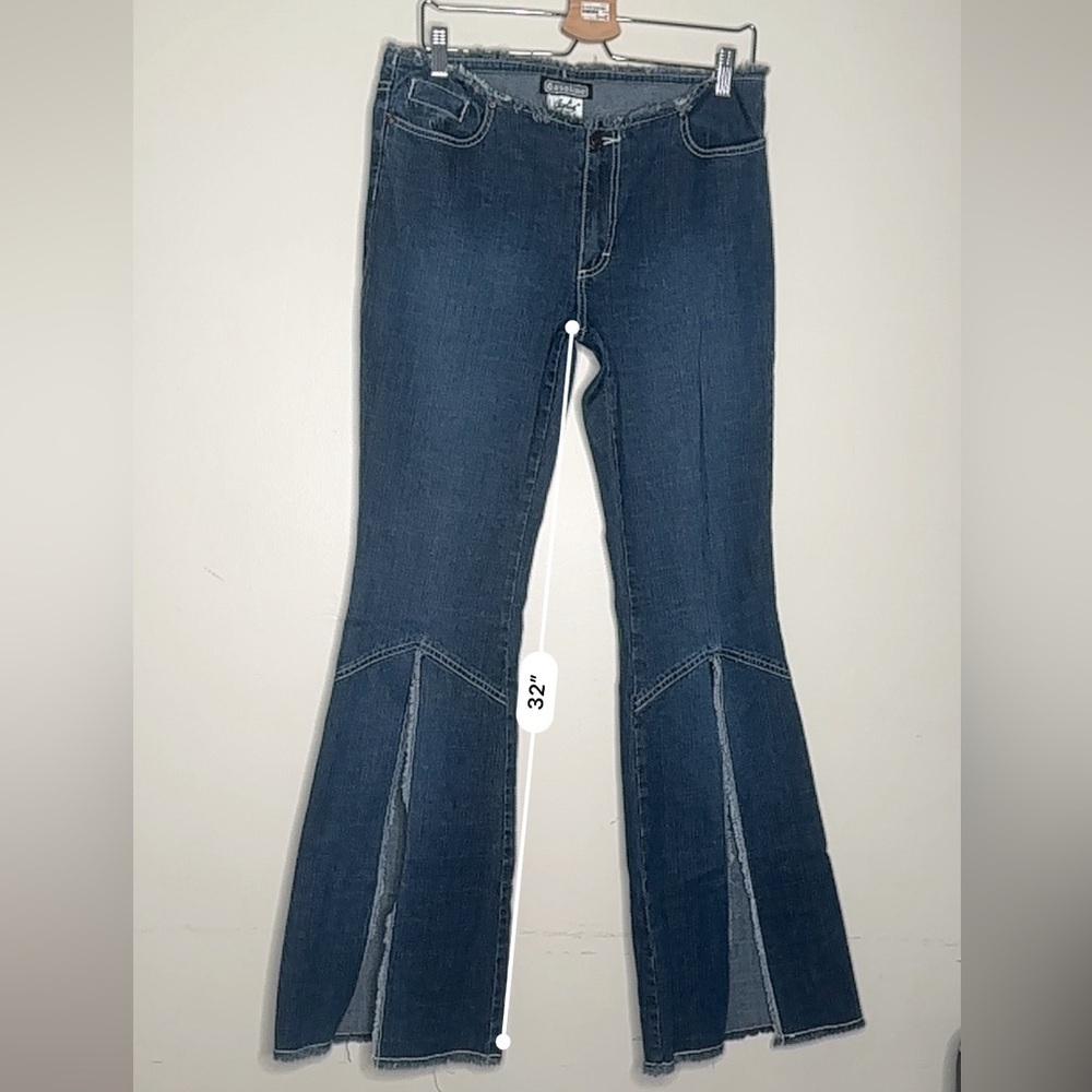 Vintage Y2K Gasoline Flare Jeans Dark Wash Size 13 - Picture 13 of 13